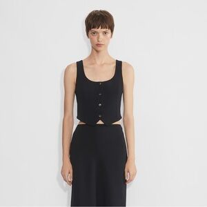 NWT Aritzia Wilfred Rocco Vest, Black, Size 2